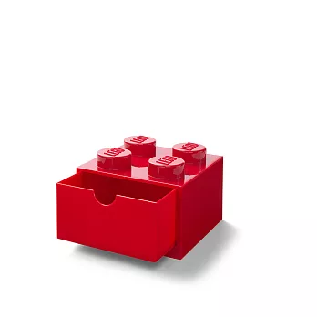 丹麥LEGO 樂高桌上抽屜4凸(經典紅)