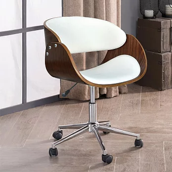 E-home Monroe蒙羅可調式曲木電腦椅 白色白色