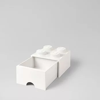 丹麥LEGO 放大版樂高抽屜4凸(純潔白)