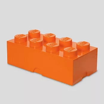 丹麥LEGO 放大版樂高收納箱8凸(亮橘)