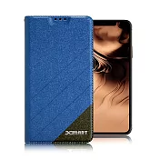 Xmart for iPhone 11 Pro Max 6.5吋 完美拼色磁扣皮套藍