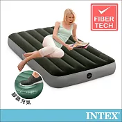 【INTEX】經典單人加大充氣床墊(fiber-tech)-內建腳踏幫浦-寬99cm(64761)