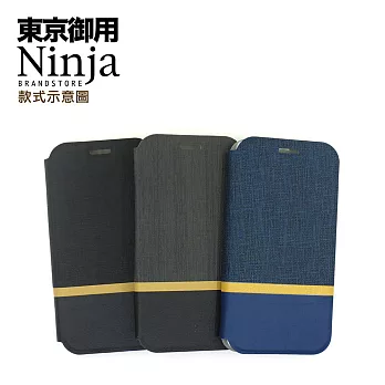 【東京御用Ninja】Apple iPhone 11 Pro (5.8吋)復古懷舊牛仔布紋保護皮套(時尚灰)