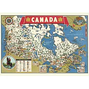 美國 Cavallini & Co. wrap 包裝紙/海報 加拿大地圖