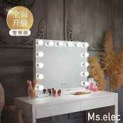 【Ms.elec米嬉樂】奢華訂製燈泡化妝鏡 LED化妝鏡 電視鏡 燈泡鏡 白色