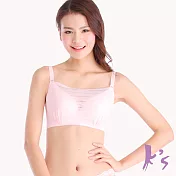 【K’s 凱恩絲】專利蠶絲機能微透性感網紗內衣(mo7款)34/75B粉色