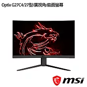 msi微星 Optix G27C4 27吋 曲面電競螢幕