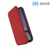 Speck Presidio Folio iPhone XR 針織紋側翻防摔保護套-紅色