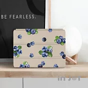 INJOYmall for iPad Air1/5 系列 Smart cover皮革平板保護套 微醺小藍莓款