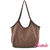 【Lemio】LD系列訂製簡約單肩托特包(時尚棕)