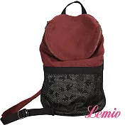 【Lemio】LD系列訂製棉麻雙色後背包(性格黑)