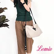 【Lemio】LD系列訂製棉麻文藝側背包(品味白)