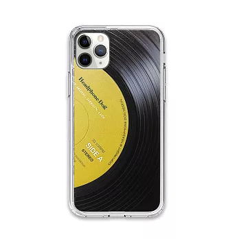 防摔唱片立體紋路手機殼(經典黃)iPhone-11Pro
