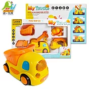 【Playful Toys 頑玩具】卡通工程車組8016E (工程車 水泥車 挖土機 DIY工程車 男孩玩具 頑玩具)