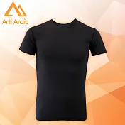 【Anti Arctic】遠紅外線機能衣-男短袖-黑M黑M