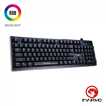 【MARVO】青軸 RGB 機械式 電競鍵盤 可換軸 全鍵無衝突 KG935 (英文版) 樂維科技原廠公司貨