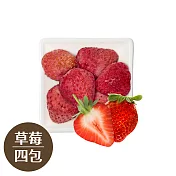 無添加水果脆片：草莓四入組【韓國 Ssalgwaja 米餅村】