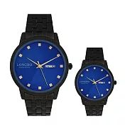 LONGBO龍波 80589 時尚休閒簡約設計對錶手錶 - 藍面 小