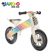 JAKO-O 德國野酷-木製平衡滑步車彩虹條紋