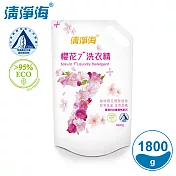 清淨海 櫻花7+洗衣精補充包 1800g SM-FLC-LD1800R