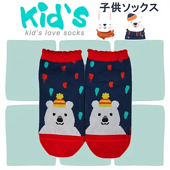 【老船長】(3001)KID義大利台針織台灣製棉質止滑童襪-6雙入13-15CM深藍色