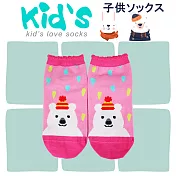 【老船長】(3001)KID義大利台針織台灣製棉質止滑童襪-6雙入15-17CM粉色