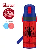 日本 Skater 不鏽鋼直飲保溫水壺(470ml) 蜘蛛人