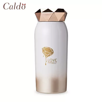 【Caldo卡朵生活】閃閃惹愛造型不鏽鋼保溫瓶 300ML 白