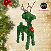 摩達客 可愛綠色桌上型迷你10吋聖誕小鹿擺飾-YS-CTD016008