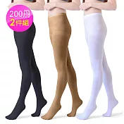 Grace 台灣製 韻律褲襪 200丹超彈性(2雙)2雙-黑色