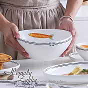 【Homely Zakka】創意Lovely fish系列陶瓷餐具_6.5吋三角麵碗