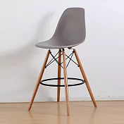 E-home EMSH北歐經典造型吧檯椅 六色可選灰色