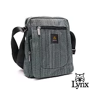 Lynx - 美國山貓休閒防潑水多功能好收納斜背包深灰色