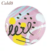 【Caldo卡朵生活】LadyChic粉漾撞色8吋描金點心盤 粉紅