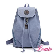 【Lemio】韓版學院范後背包(淺藍)