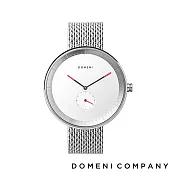 DOMENI COMPANY 經典系列 316L不鏽鋼單眼錶 尊爵白 (SSM01) 銀色/40mm