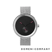 DOMENI COMPANY 經典系列 316L不鏽鋼單眼錶 紳士黑 (SSM02) 銀色/40mm