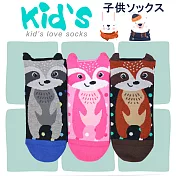 【KID】(3005)義大利台針織台灣製棉質止滑童襪-6雙入17-19CM三色隨機混搭