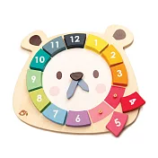 【美國Tender Leaf】小熊色環數字學習鐘(內附12塊卡榫積木)