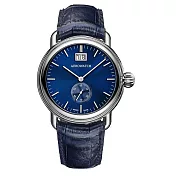 AEROWATCH 瑞士愛羅錶 - 都會紳士男錶(藍色款)
