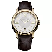 AEROWATCH 瑞士愛羅錶 - 時尚商務男錶(玫瑰金款)