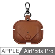 AirPods Pro /AirPods Pro 2 通用 英倫風皮革保護套 棕色