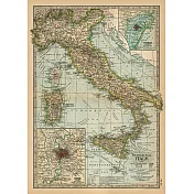 美國 Cavallini & Co. wrap 包裝紙/海報 義大利地圖