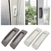 (2入)玻璃門 門窗 櫥櫃 簡易黏貼長方型門把手 輔助手把 拉手_灰色