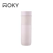【WOKY 沃廚】真瓷系列-時尚簡約陶瓷保溫瓶450ML(2色可選)粉色