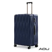 AOU微笑旅行 方顯｜征途系列硬殼防爆拉鍊行李箱29吋 3年破箱換新保固 90-038A紳士藍