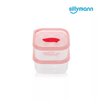 【韓國sillymann】 100%鉑金矽膠副食品保鮮盒(120ml)粉色