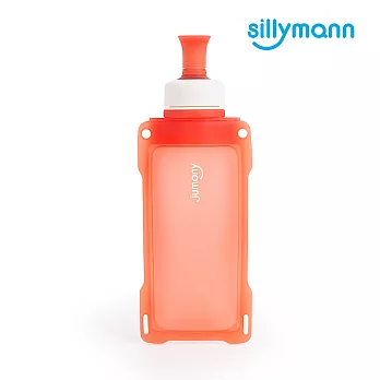【韓國sillymann】 100%鉑金矽膠口袋水瓶-170ml橘色