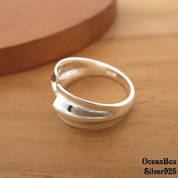 不規則曲線設計開口式純銀戒指《925純銀》