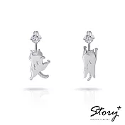 STORY故事銀飾-貓小姐系列-收編我吧純銀貓耳環穿式/針式